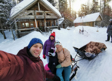 Карелия, По следам на снегу: Северная Карелия на снегоходах и лыжах с детьми
