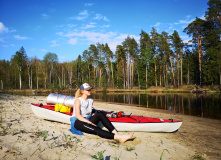 Подмосковье, Три дня на байдарках по реке Лух с походной баней