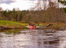 Подмосковье, Поход на байдарках по реке Сестра с баней на берегу (разведка)