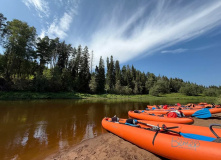 Псковская область, Сплав на по реке Сороть. Пушкинские горы.