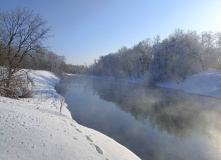 Подмосковье, Однодневный зимний поход на сапах по реке Истра