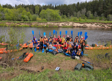 Подмосковье, Поход на выходные на байдарках по реке Тьма с баней на берегу