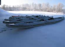 Подмосковье, Однодневный зимний поход на байдарках по реке Истра
