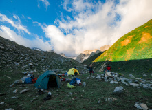 Кавказ, Высокогорный Национальный парк Алания: в долину Тана через ледник Бартуй (разведка)