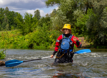 Подмосковье, Поход на одноместных байдарках по реке Осетр с автосопровождением