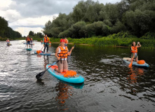 Подмосковье, Семейный поход на сапах по реке Клязьма с ночевкой в палатках и автосопровождением