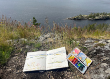 Карелия, Арт-поход по Ладожским шхерам на моторных лодках: пленэр на островах