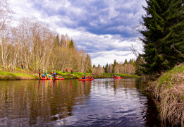 Поход на байдарках по реке Сестра с баней на берегу (разведка)