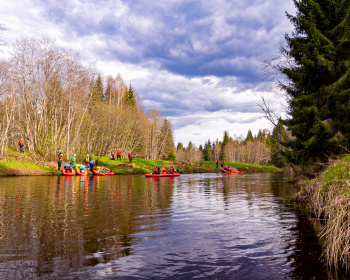 Поход на байдарках по реке Сестра с баней на берегу (разведка)