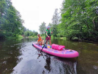 Сплав по реке Оредеж на сапах с детьми и пикник у воды