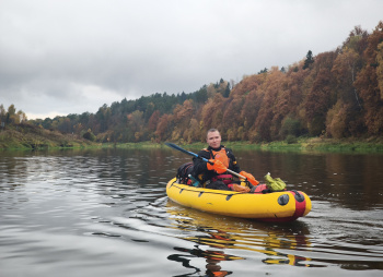 Поход на одноместных байдарках по реке Волга с Бенскими порогами