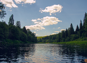 Поход на одноместных байдарках по реке Волга с Бенскими порогами