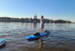 Городские контрасты Охты на сап-серфе