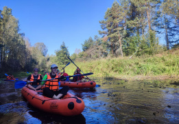 Поход на выходные на байдарках по реке Осуга с баней на берегу