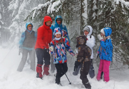 Семейная прогулка на лыжах в Орехово