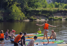 Семейный поход на сапах по реке Клязьма с ночевкой в палатках и автосопровождением