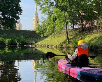 На SUP в самое сердце Петербурга |Крейсер Аврора и Петропавловская крепость