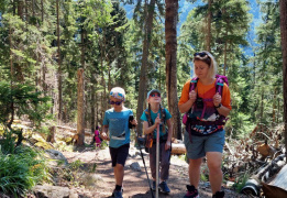 Домбай in english. Горный лагерь для родителей с детьми