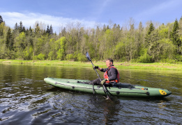 Поход на одноместных байдарках по реке Протва с автосопровождением