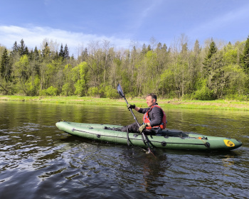 Поход на одноместных байдарках по реке Протва с автосопровождением